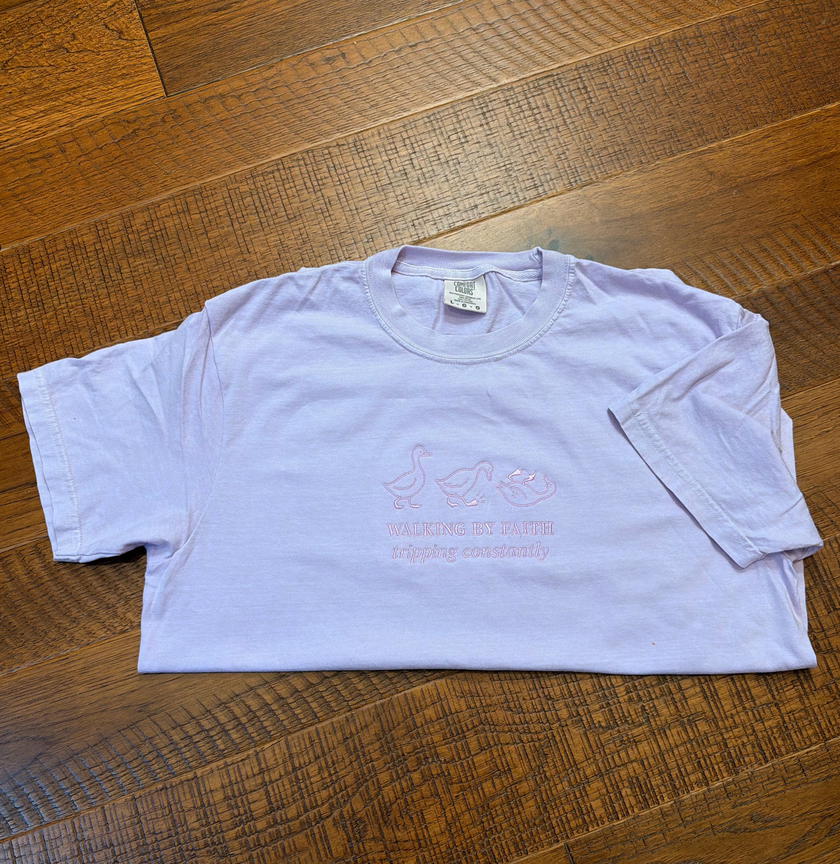 Walking By Faith Comfort Colors Tee