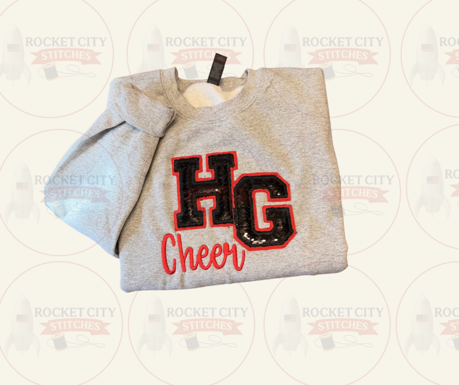 HG Cheer Sequin Appliqué Crewneck