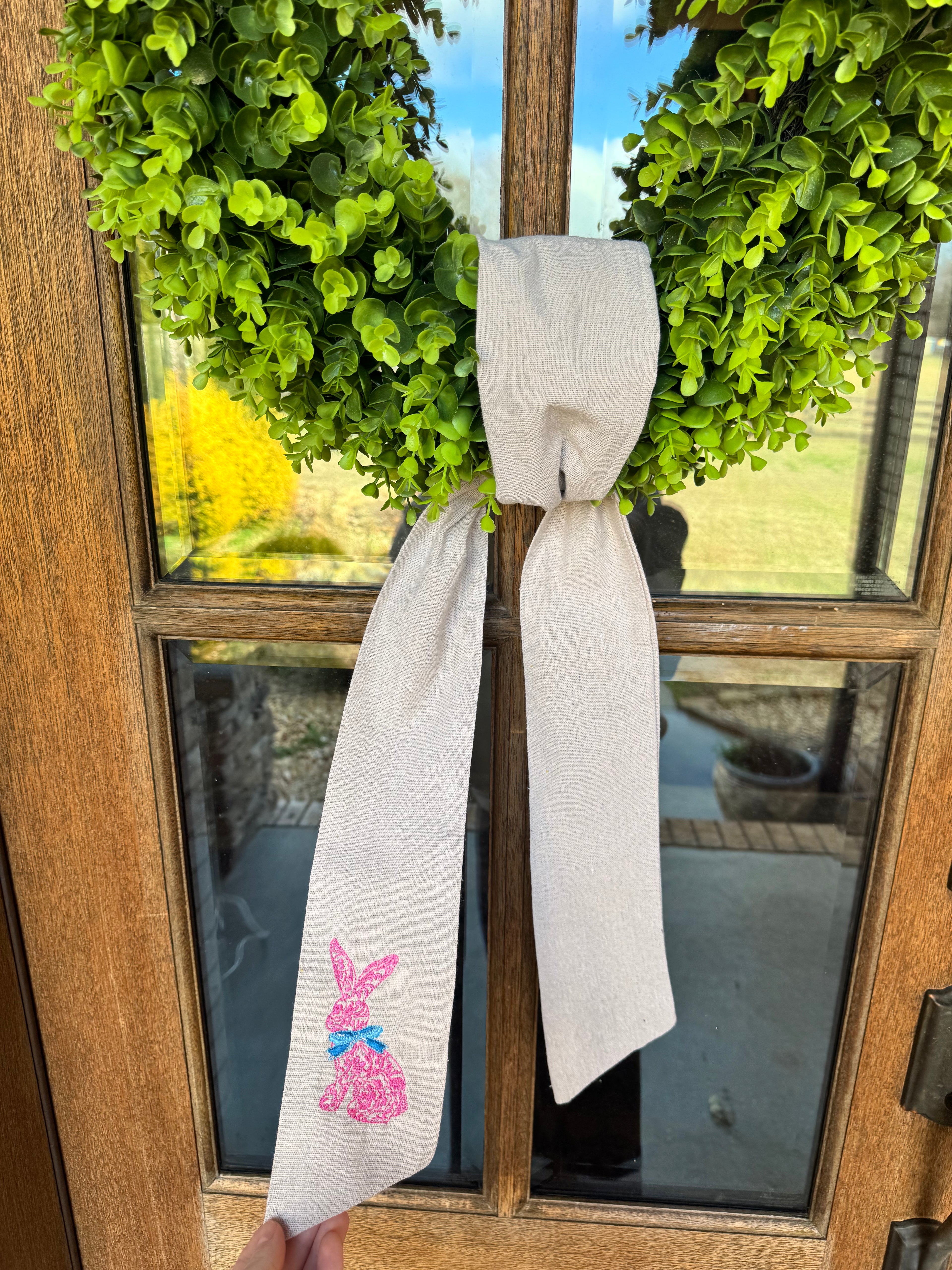 Easter Bunny Wreath Sash