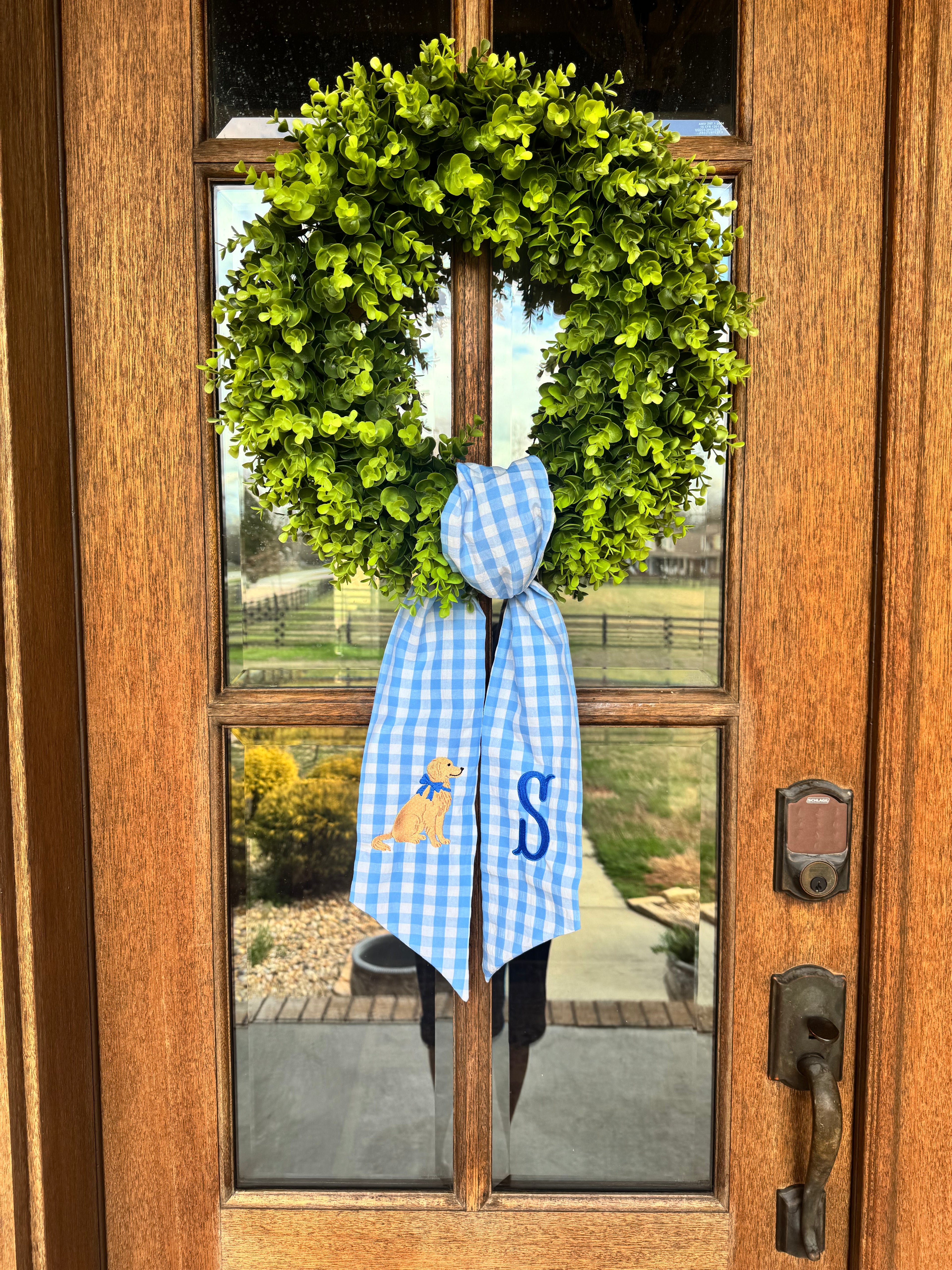 Golden Retriever Wreath Sash