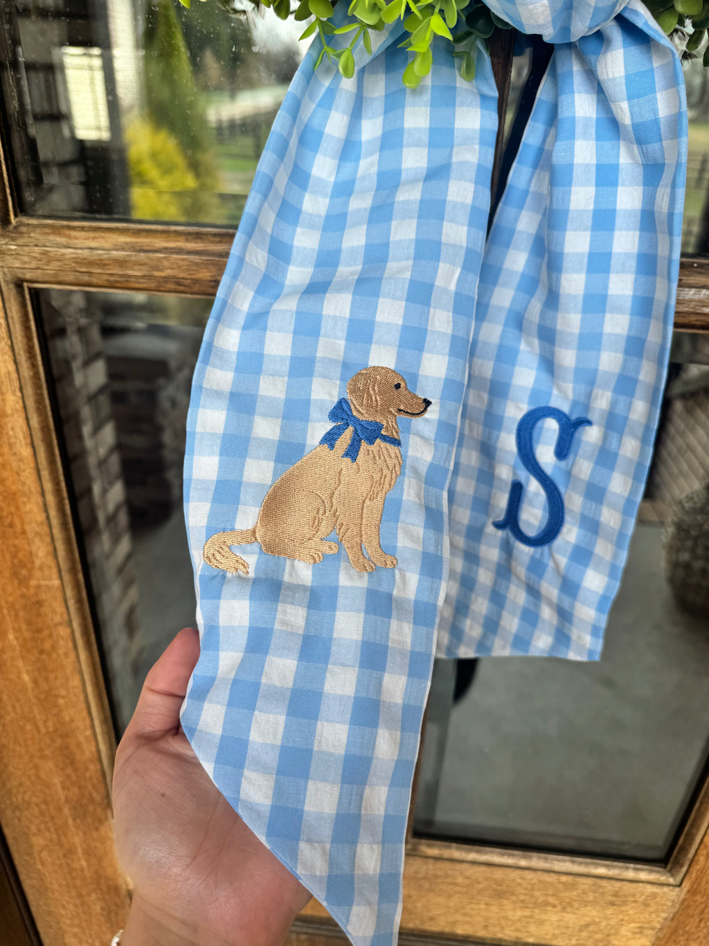 Golden Retriever Wreath Sash