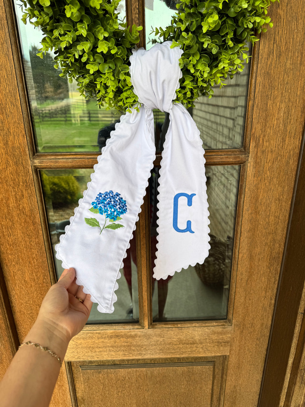 Hydrangea Wreath Sash