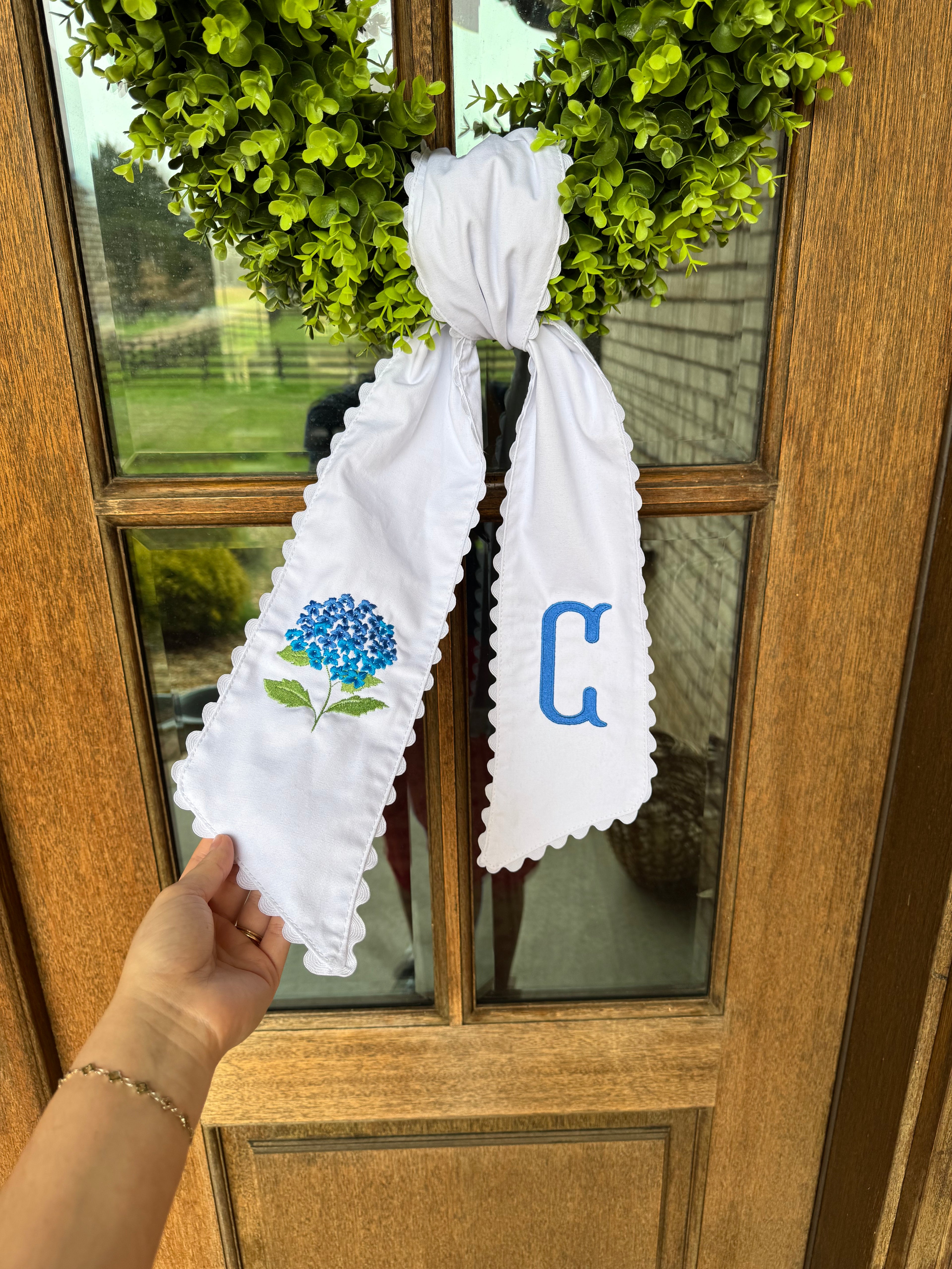Hydrangea Wreath Sash